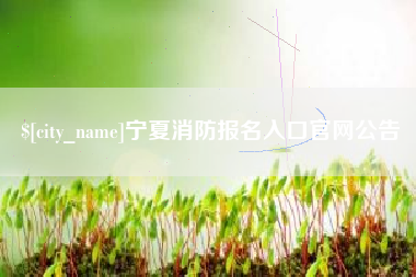 五家渠宁夏消防报名入口官网公告