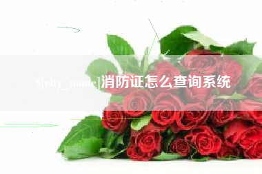 五家渠消防证怎么查询系统