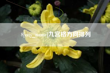 五家渠九宫格方向排列