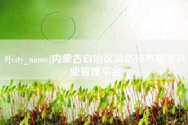 五家渠内蒙古自治区消防技术服务执业管理平台