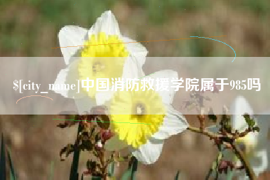 五家渠中国消防救援学院属于985吗
