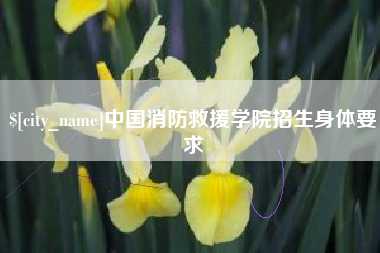 五家渠中国消防救援学院招生身体要求