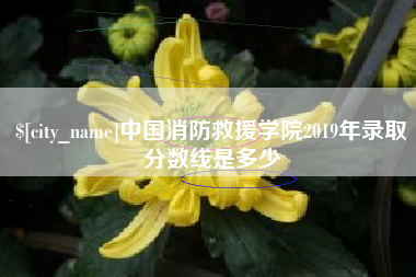 五家渠中国消防救援学院2019年录取分数线是多少