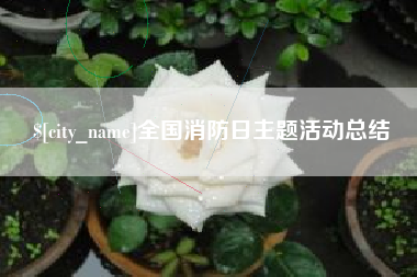 五家渠全国消防日主题活动总结