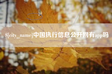 五家渠中国执行信息公开网有app吗