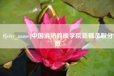 五家渠中国消防救援学院新疆录取分数