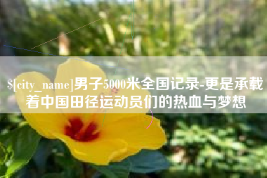 五家渠男子5000米全国记录-更是承载着中国田径运动员们的热血与梦想