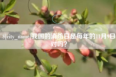 五家渠我国的消防日是每年的11月9日对吗？