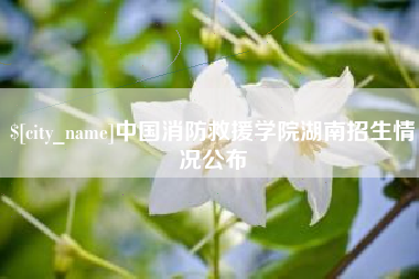 五家渠中国消防救援学院湖南招生情况公布