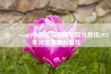 五家渠中国消防救援学院分数线2023年河北录取分数线