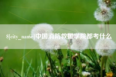 五家渠中国消防救援学院都考什么