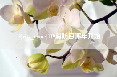 五家渠119消防日哪年开始