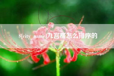 五家渠九宫格怎么排序的