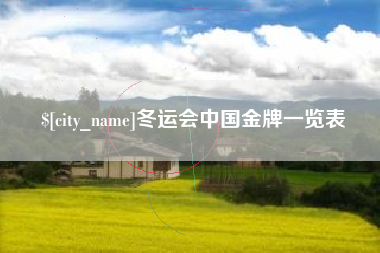 五家渠冬运会中国金牌一览表