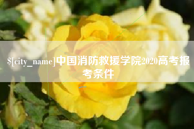 五家渠中国消防救援学院2020高考报考条件