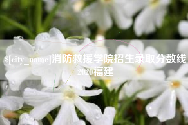 五家渠消防救援学院招生录取分数线2020福建