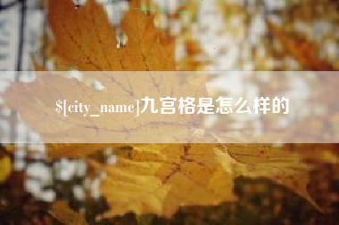 五家渠九宫格是怎么样的