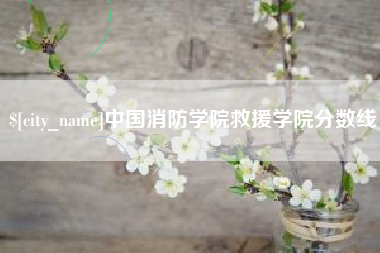 五家渠中国消防学院救援学院分数线