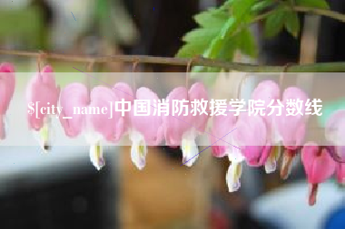 五家渠中国消防救援学院分数线